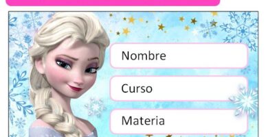 etiquetas escolares elsa frozen