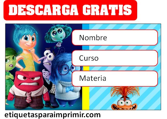 etiquetas escolares para imprimir de intensamente