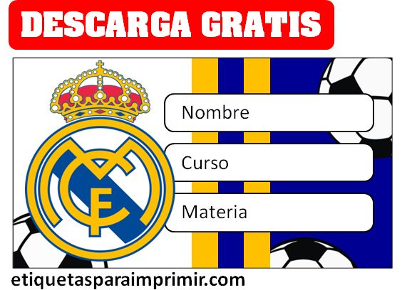 real madrid etiquetas para imprimir pdf