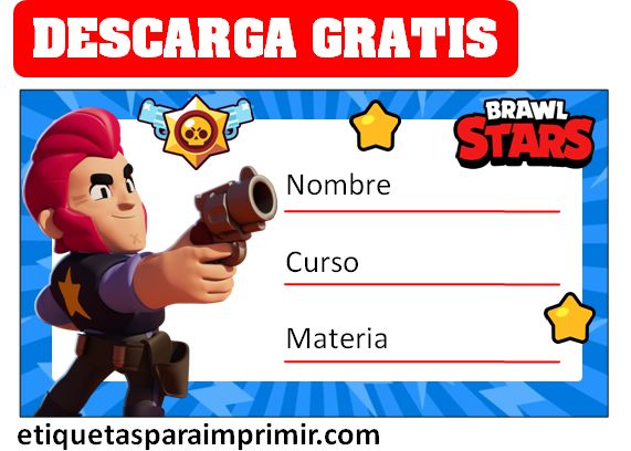 Etiquetas Brawl Stars para imprimir